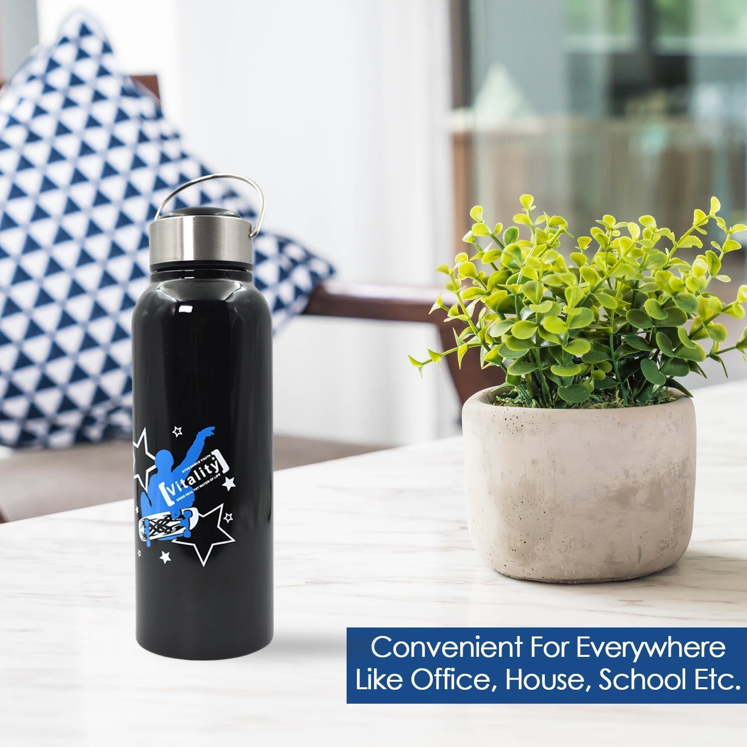 6414 Double Wall Vacuum Insulated Stainless Steel Hot & Cold Flask Water Bottle - Pack of 3, Size: 250 ml, 350 ml & 450 ml (Multicolor) - DeoDap 6414 Double Wall Vacuum Insulated Stainless Steel Hot & Cold Flask Water Bottle - Pack of 3, Size: 250 ml, 350 ml & 450 ml (Multicolor) - DeoDap